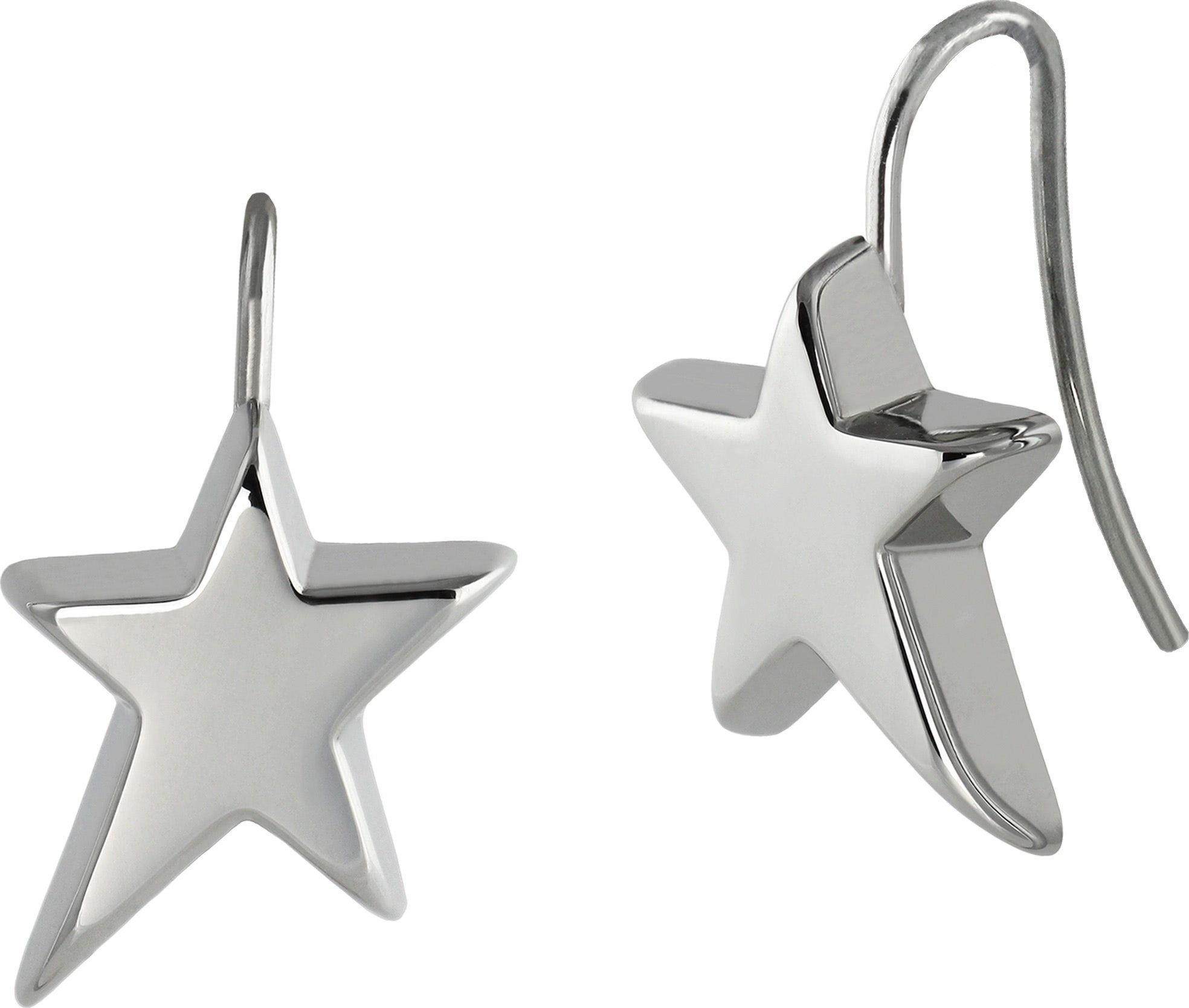 Amello Paar Ohrhänger Amello Ohrringe Edelstahl Ohrhänger Stern (Ohrhänger) günstig online kaufen
