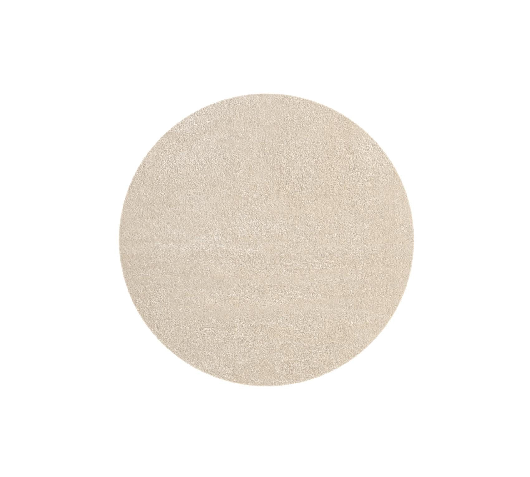 Floornovo Hochflor-Teppich Indoor Teppich Beige versch. Größen - rechteckig für alle Innenräume, rund, Trocken- und Feuchträume