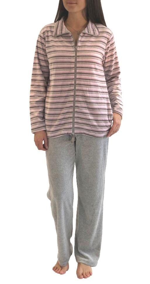 Relaxanzug Langer Nicky Damen Hausanzug, Jacke mit Reißverschluss 281 216 98 001