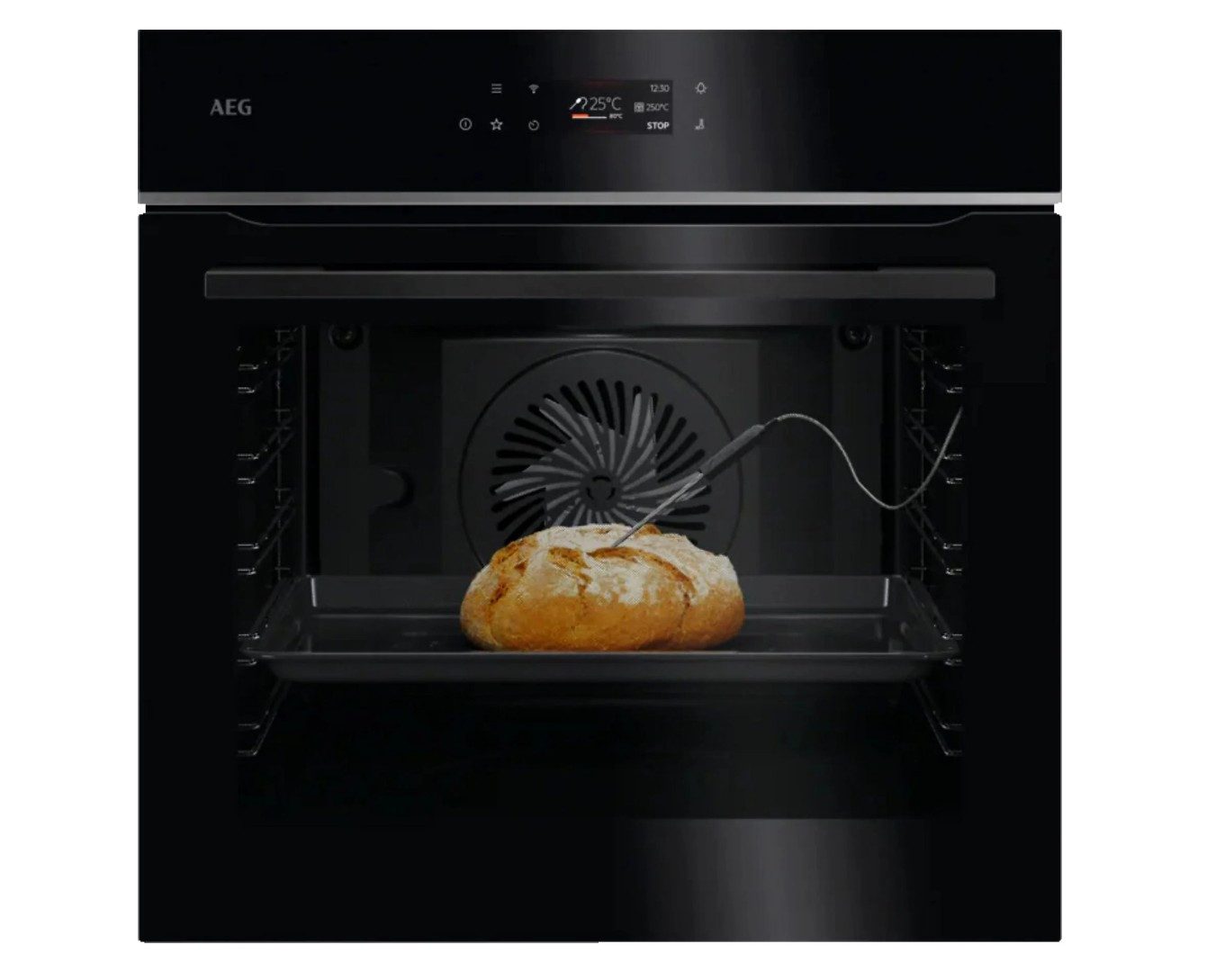 AEG Backofen Serie 7000 TE7PB63ZAB, Pyrolyse-Selbstreinigung, Meal Assist