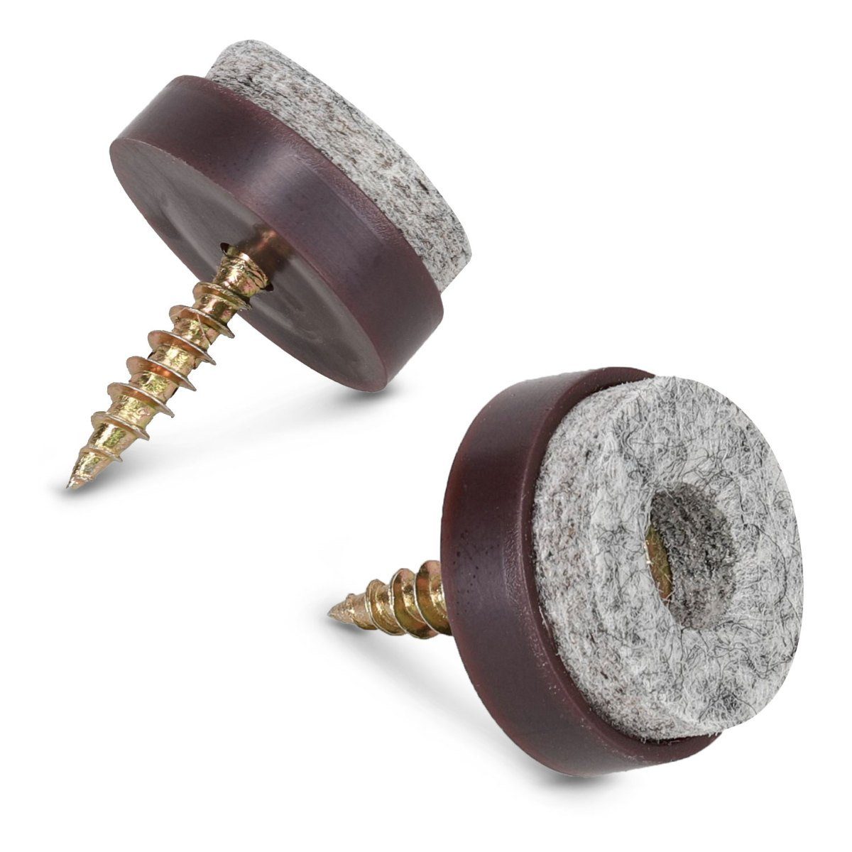Möbelfuß 50x Filzgleiter mit Schraube, Bodenschutz für Möbel, rund, 20 mm