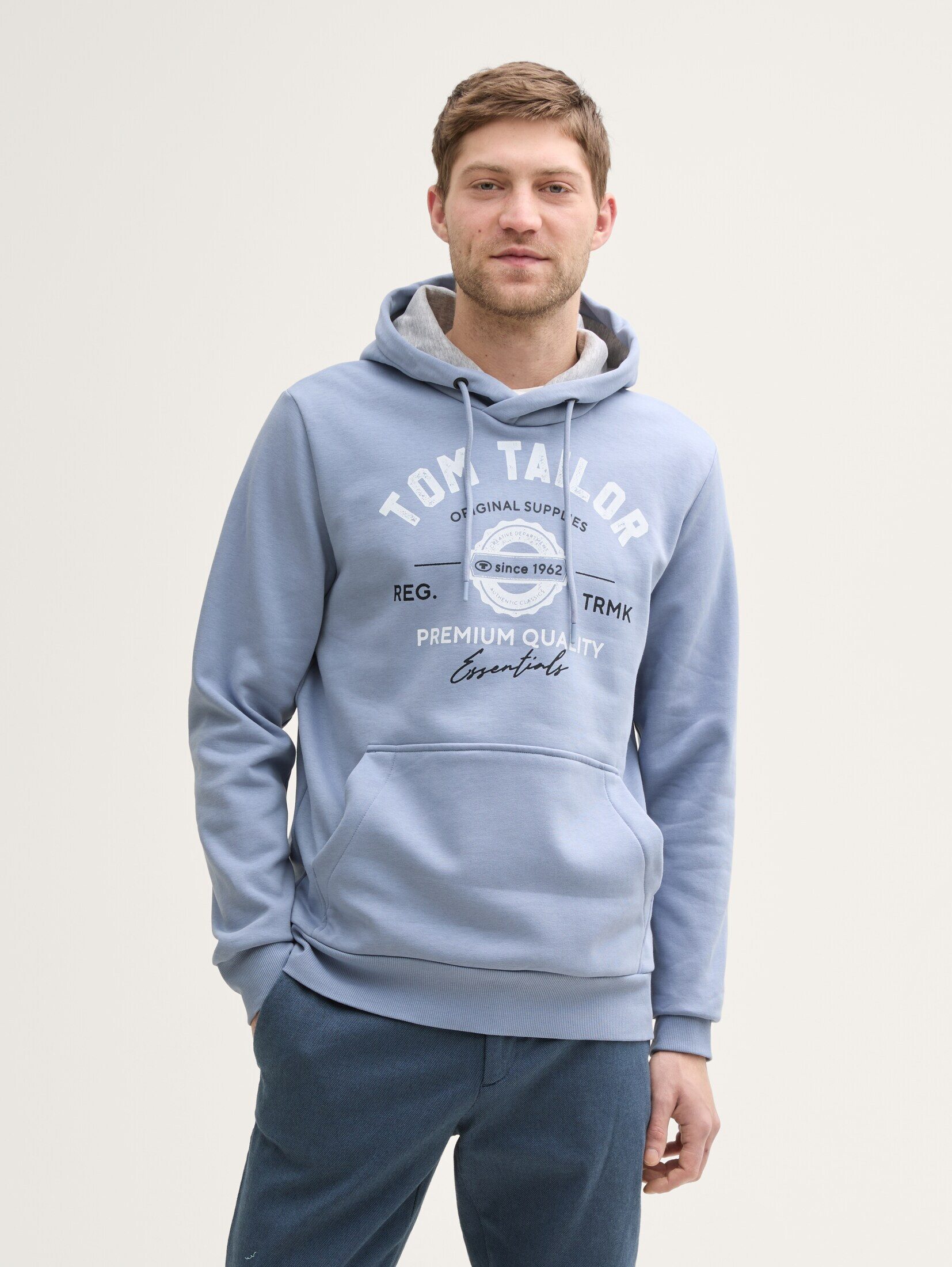 TOM TAILOR Sweatshirt Strick & Sweatshirts Hoodie Sweatshirt mit Logo-Print günstig online kaufen