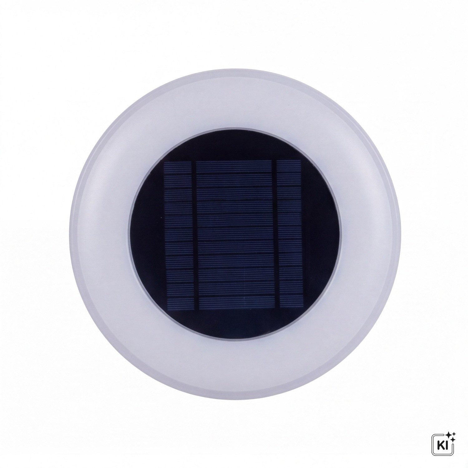 Licht-Erlebnisse Außen-Wandleuchte AKOYA, LED fest integriert, Neutralweiß, LED Solar IP65 3500 K 200 lm Ø 27 cm rund Fernbedienung
