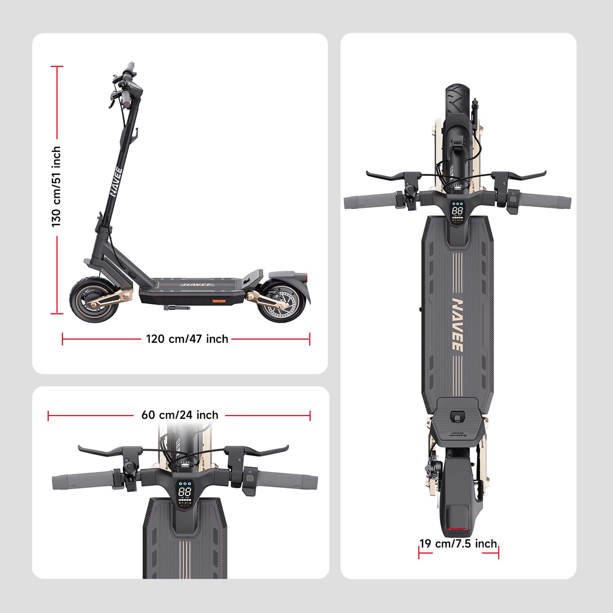 NAVEE E-Scooter ST3 Electric Scooter (DE Version), 450 W, 20 km/h, (Packung)