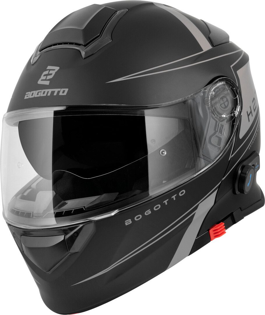 Bogotto Motorradhelm H271 BT Taog Bluetooth Klapphelm, integriertes Kommunikationssystem,geeignet für Brillenträger,hera