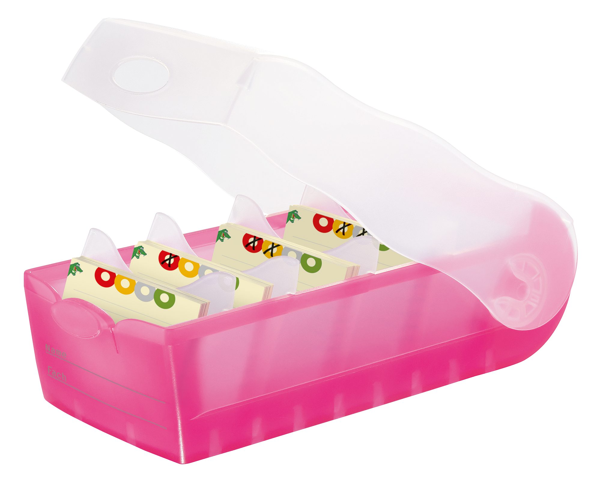 HAN Karteikasten 998-663D Karteibox CROCO DIN A8 quer - Pink