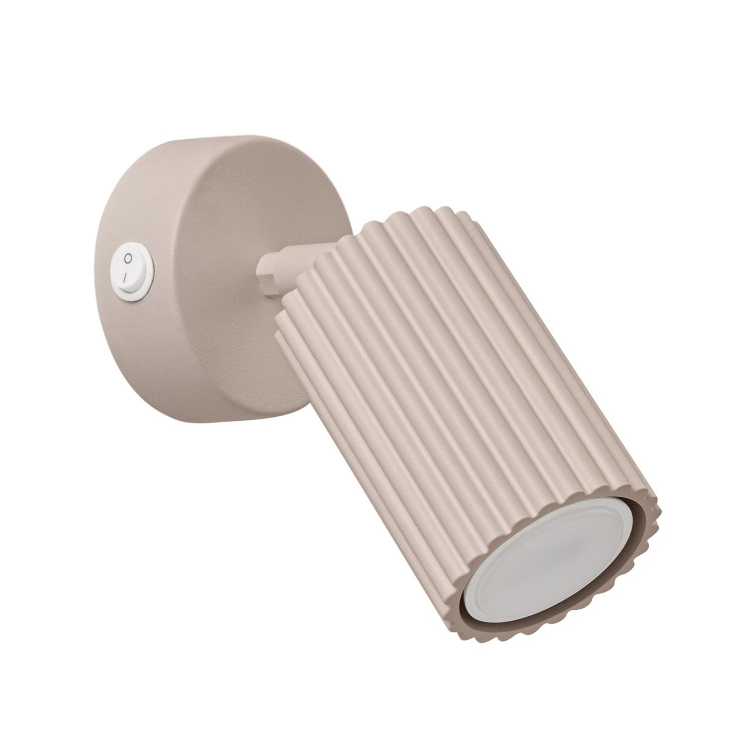 Licht-Erlebnisse Wandstrahler BERTA, ohne Leuchtmittel, Aluminium GU10 IP20 verstellbar Taupe Modern
