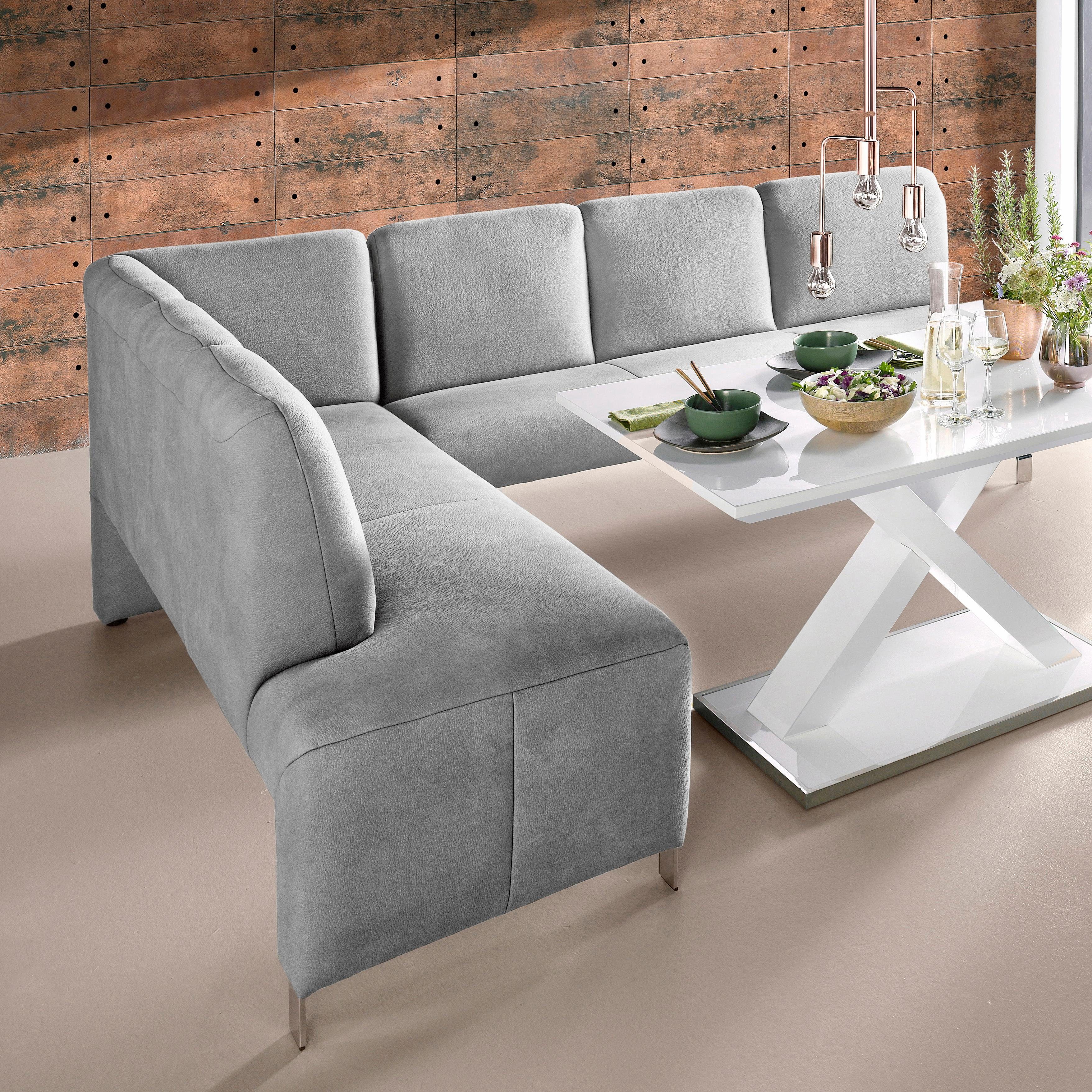 exxpo - sofa fashion Eckbank Intenso, modern, 263/198 cm (B/T), hohe Bodenfreiheit, frei im Raum stellbar, hoher Sitzkomfort