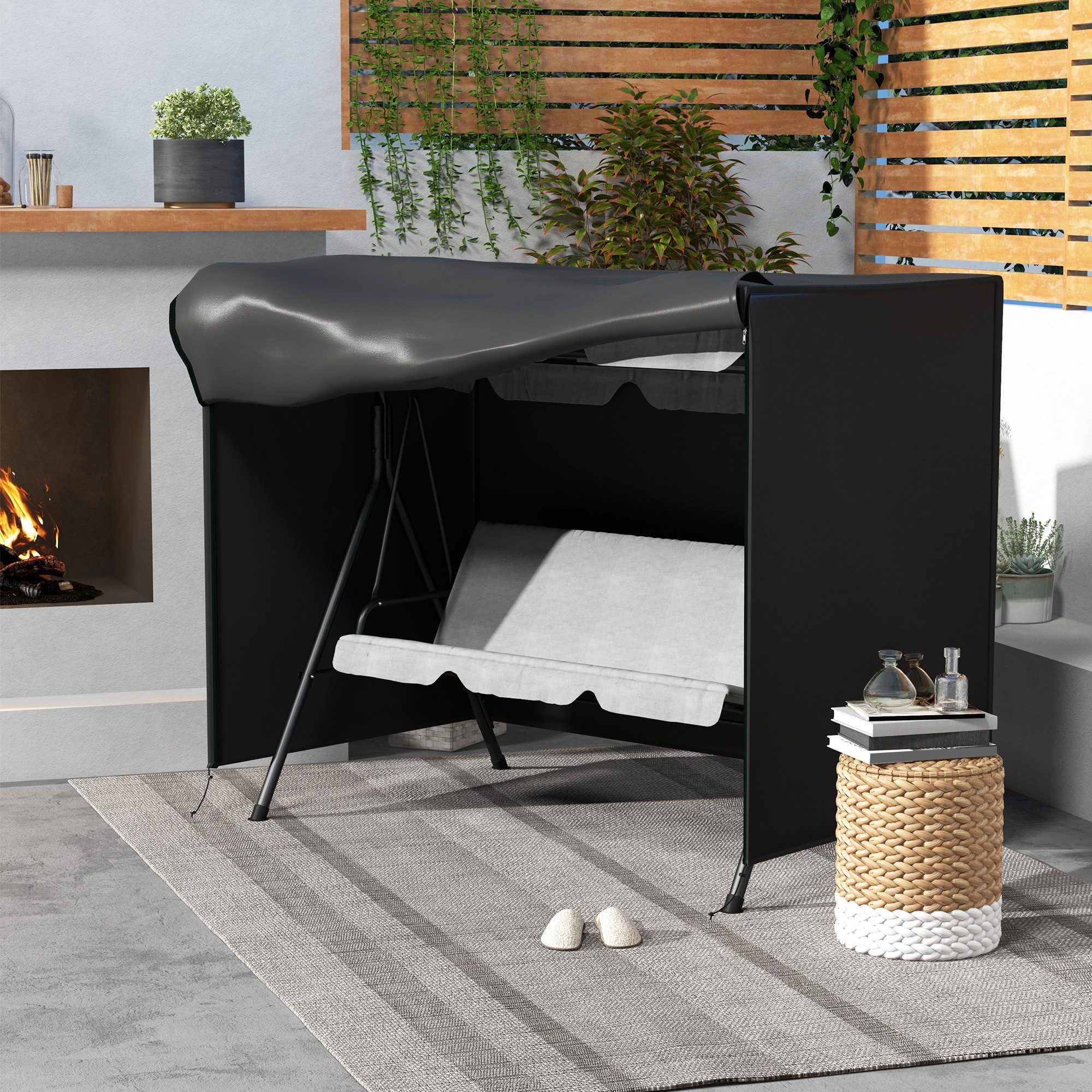 Outsunny Gartenmöbel-Schutzhülle 3 Sitzer, wasserabweisend, winterfest günstig online kaufen
