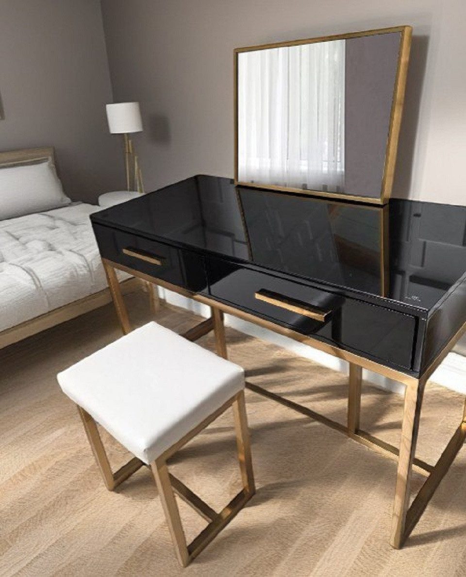 JVmoebel Schminktisch Designer Schmink Столы Konsolen Tisch Holz Side Board Schrank Sofort (3-St), Made in Europa