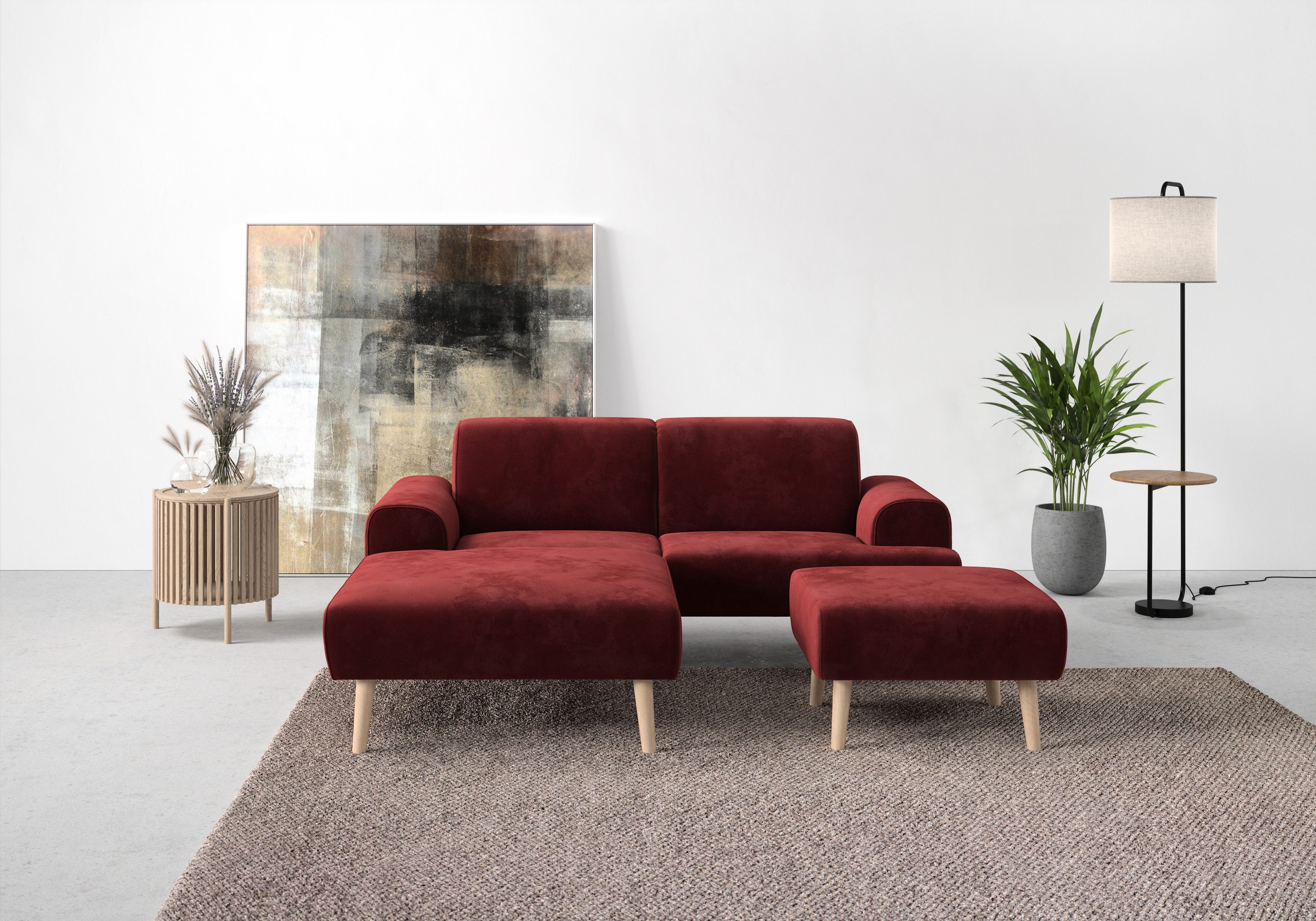Home affaire Ecksofa Swift Scandic Design, komfortabler Federkern, Breite 192cm, L-Form, Federkern-Polsterung, B/T/H: 192/83/176 cm