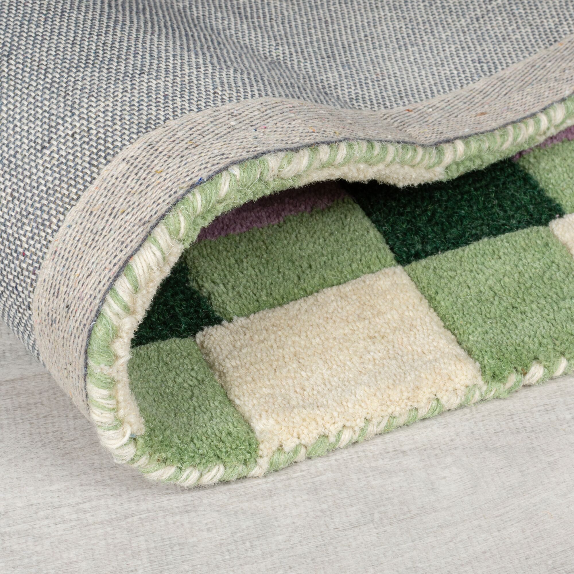 FLAIR RUGS Wollteppich Kai Wool Border, rechteckig, Höhe: 10 mm, Kai Wool Border Läufer Teppich