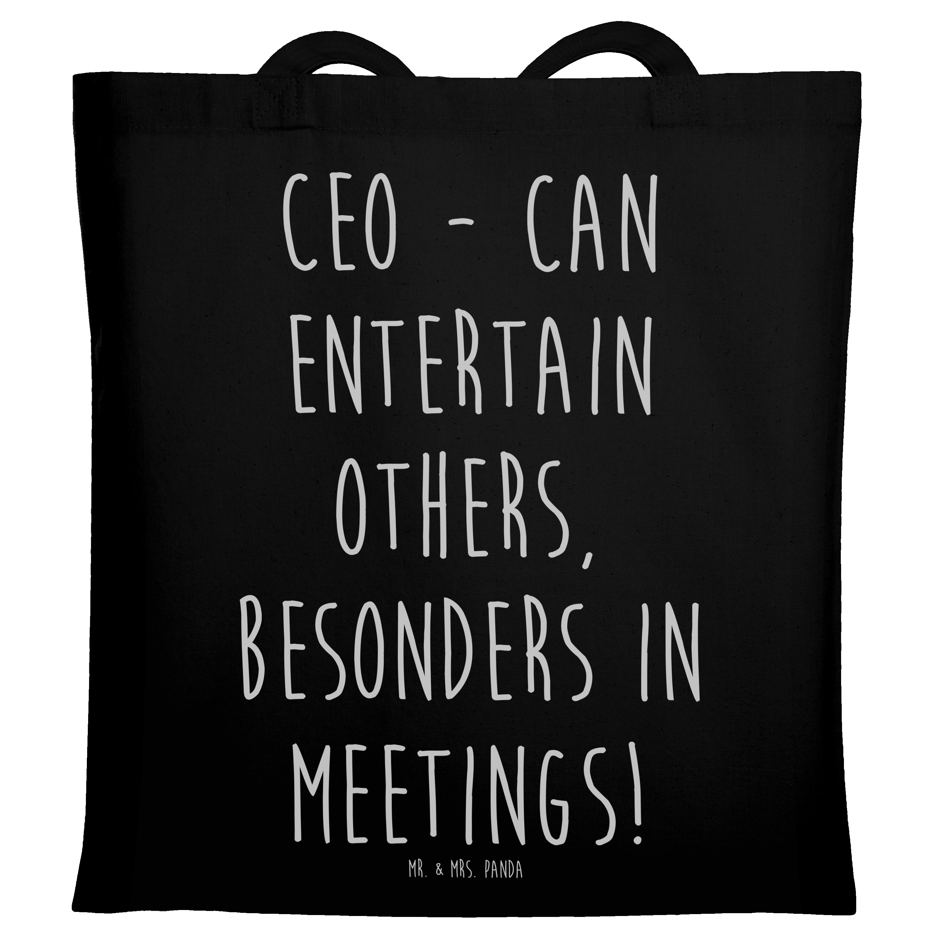 Tragetasche CEO - Can Entertain Others, besonders in Meetings! - Schwarz - Gesche