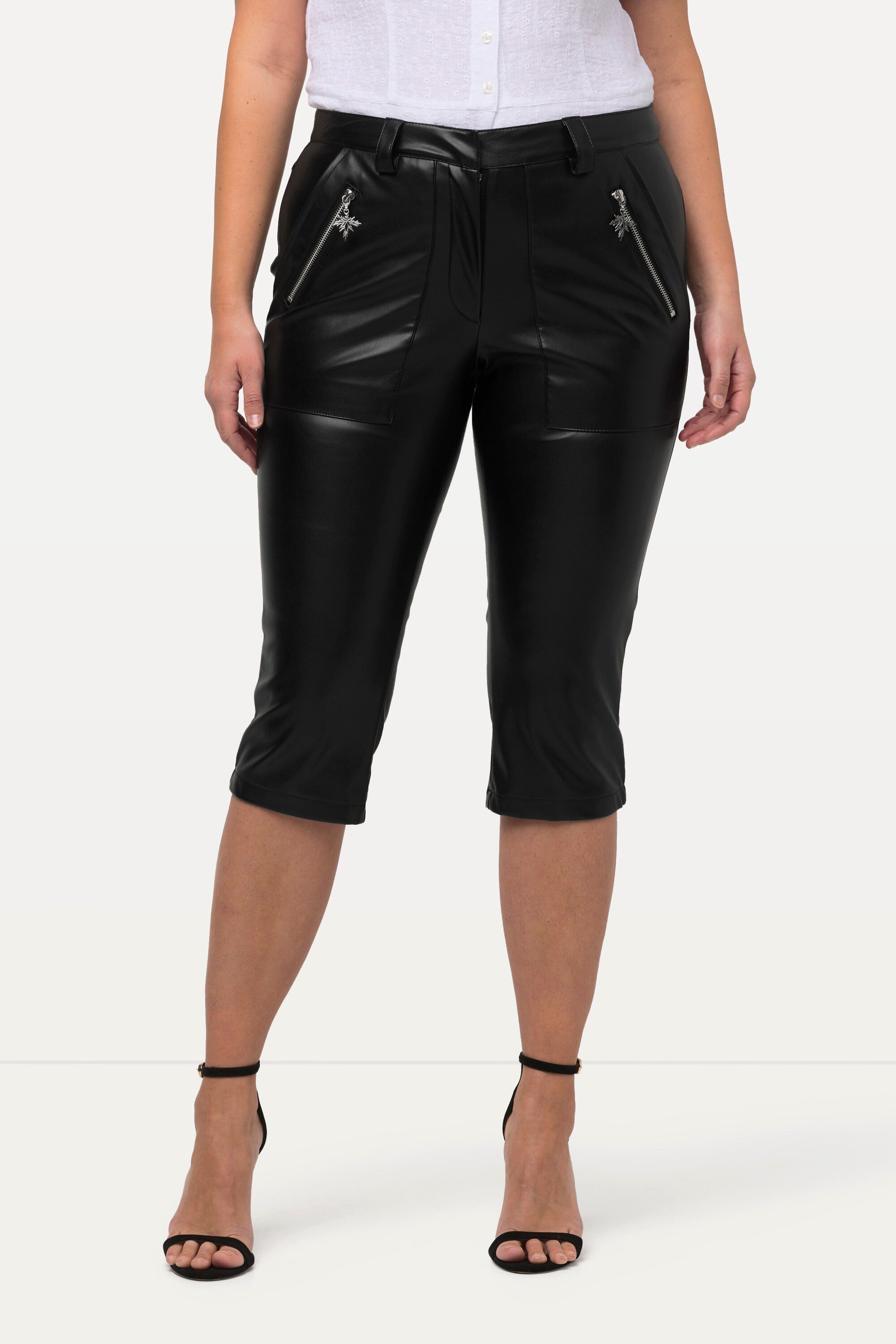 Ulla Popken Caprihose Tracht-Capri Sienna Lederoptik günstig online kaufen