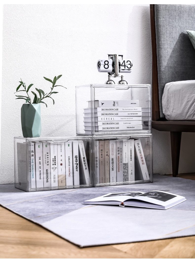 HoyoLee Handels GmbH Schrankaufsatz Acryl-Vitrine, Displaybox 36×17×27 cm mit Trennwand für Figuren – Bild 5 von 5