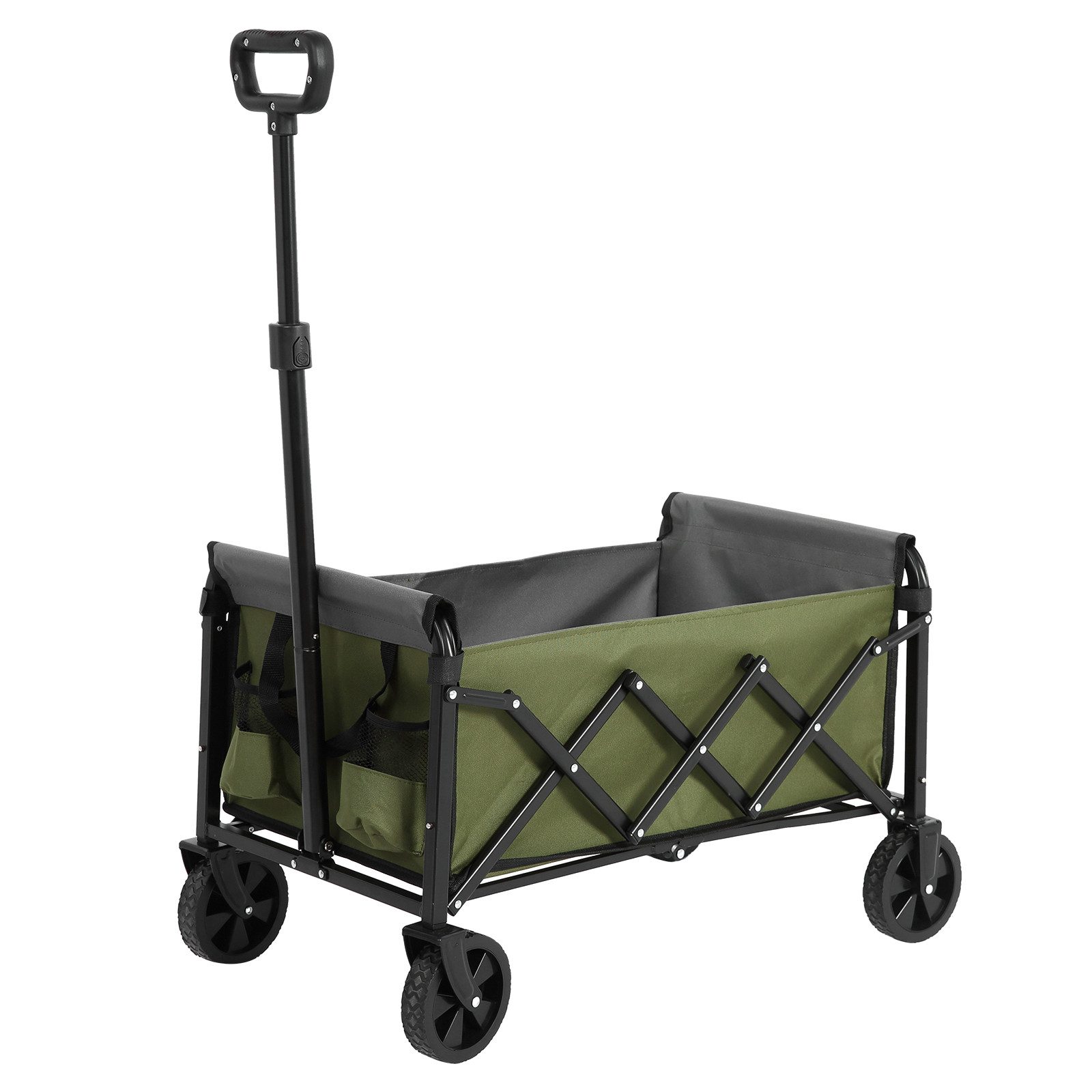Handwagen Bollerwagen faltbar, Robuste Gartenwagen mit All-Terrain-Rädern