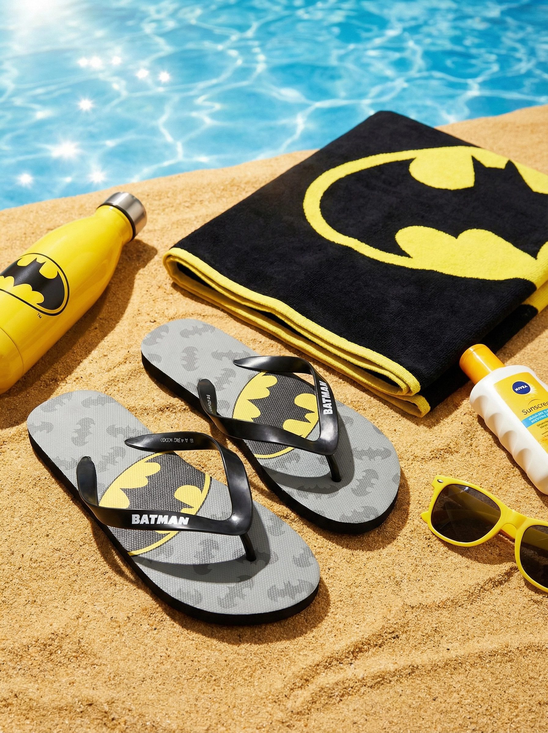 DC Comics DC Comics Batman Herren Flip Flops Zehentrenner Gr. 40 bis 45