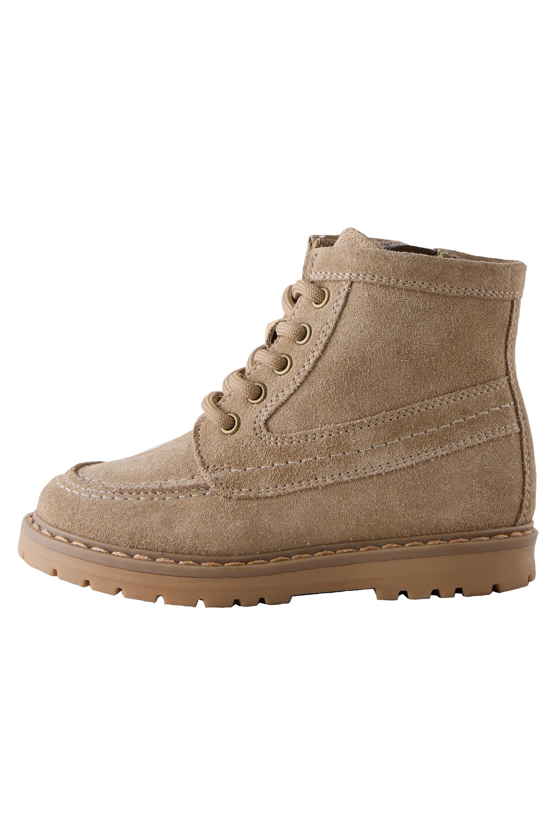 Schnürstiefel aus Veloursleder Babystiefel