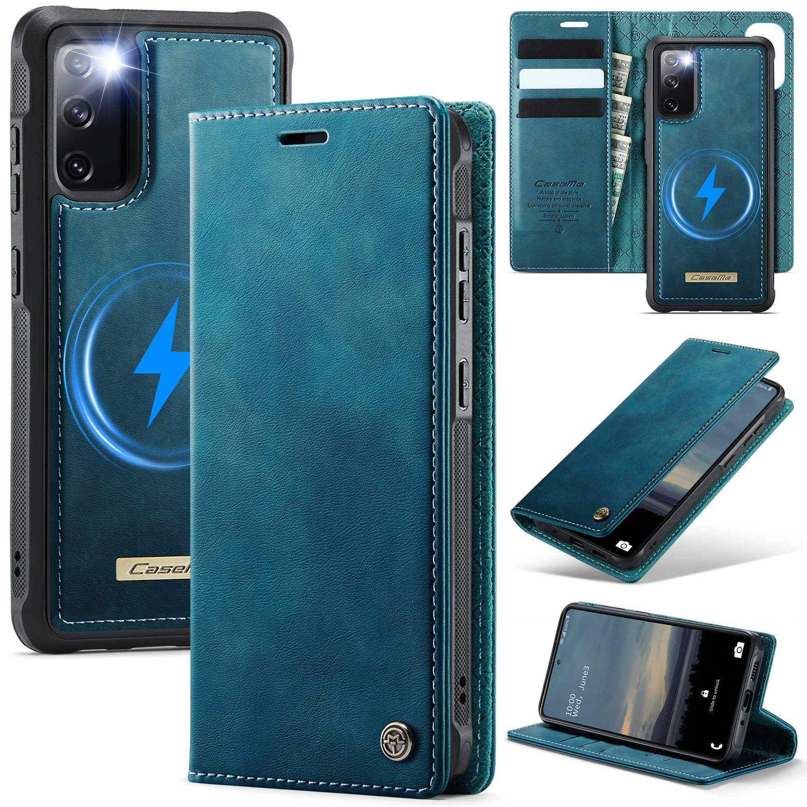 Mycotech Handyhülle Handyhülle für Samsung C49 2in1 Samsung Galaxy S20 FE Türkis