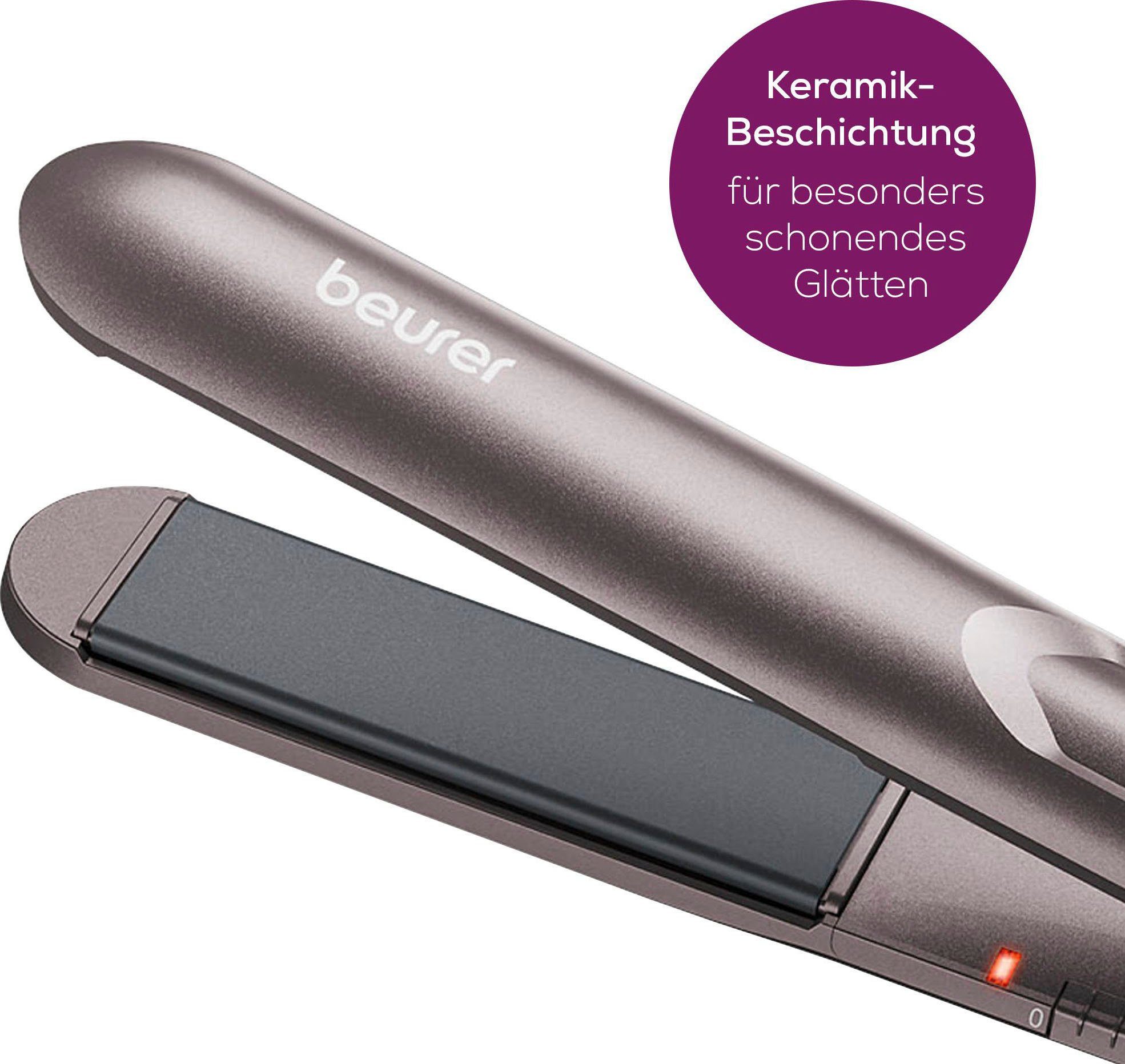 BEURER Glätteisen Haarglätter HS 15 Keramik-Beschichtung