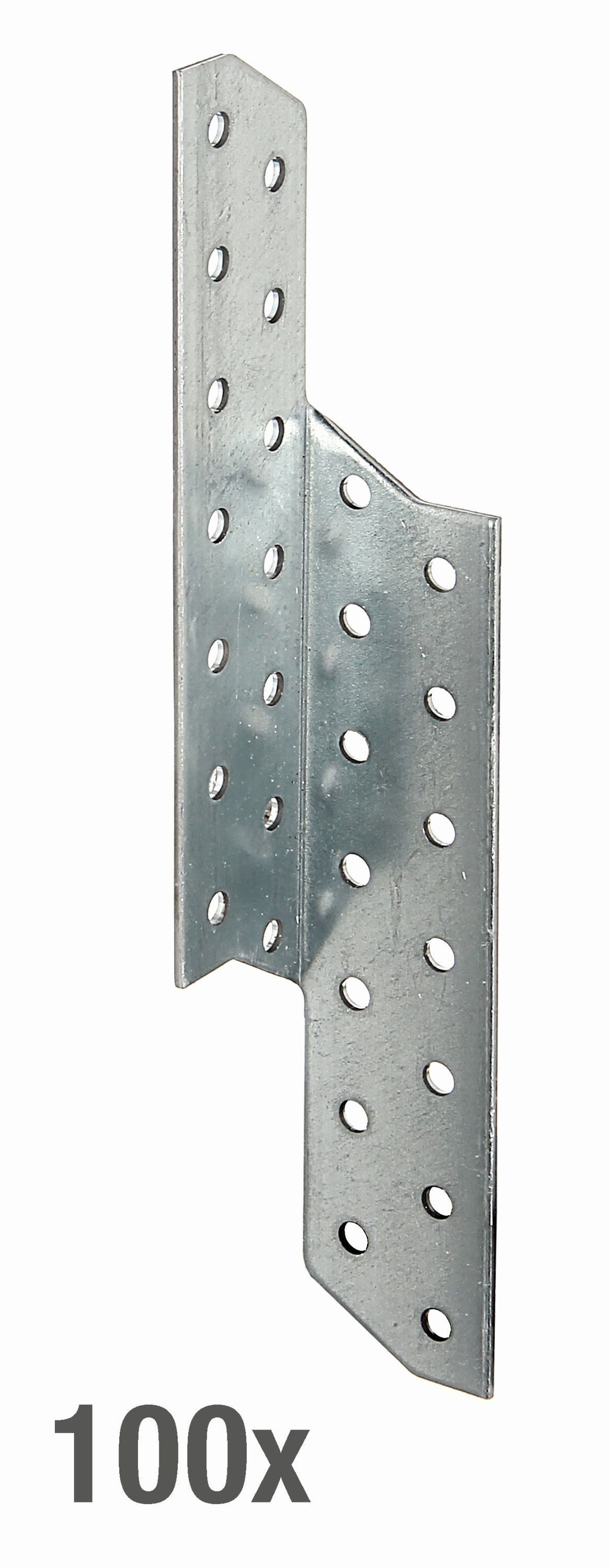 Alberts Zaunriegel Sparren-Pf.Anker,re,vz32x32x210VE100KAR 100 Stk., 100x Sparren-Pfettenanker Pfostenträger Stahl sendzimirverzinkt