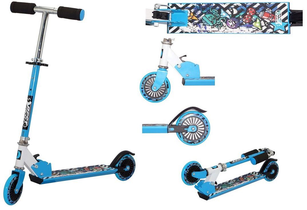 LeNoSa Outdoor-Spielzeug »Scooter 125er • klappbarer Basic Tretroller für  Kinder• ABEC-5 Kugellager«, Aluminium - Stahl, (1-tlg)