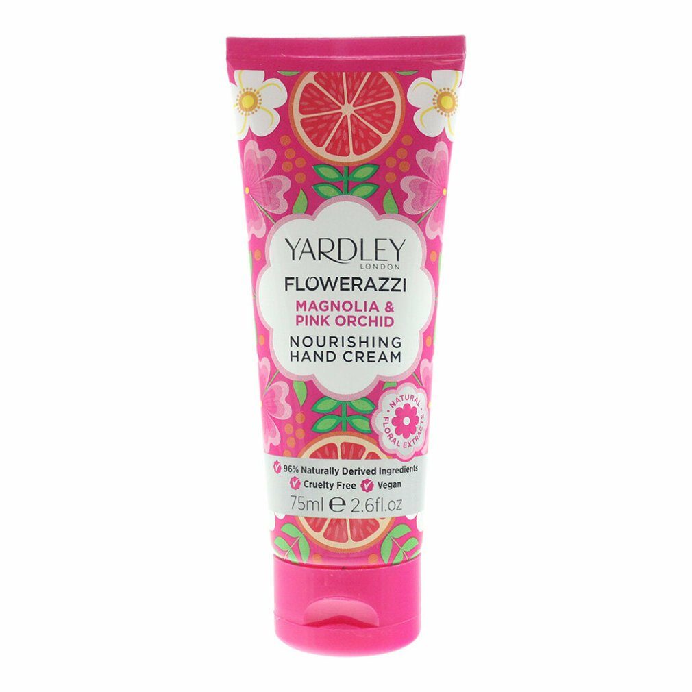 Nagelpflegecreme Flowerazzi Magnolia & Pink Orchid Hand Cream 75ml