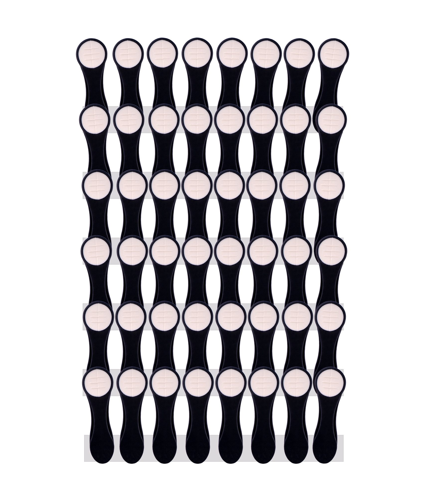 trendfinding Wäscheklammern 48 Wäscheklammern für empfindliche Wäsche mit Softgrip Schwarz-Weiß, Unverwechselbares Design, Langlebigkeit durch neueste Klammertechnik