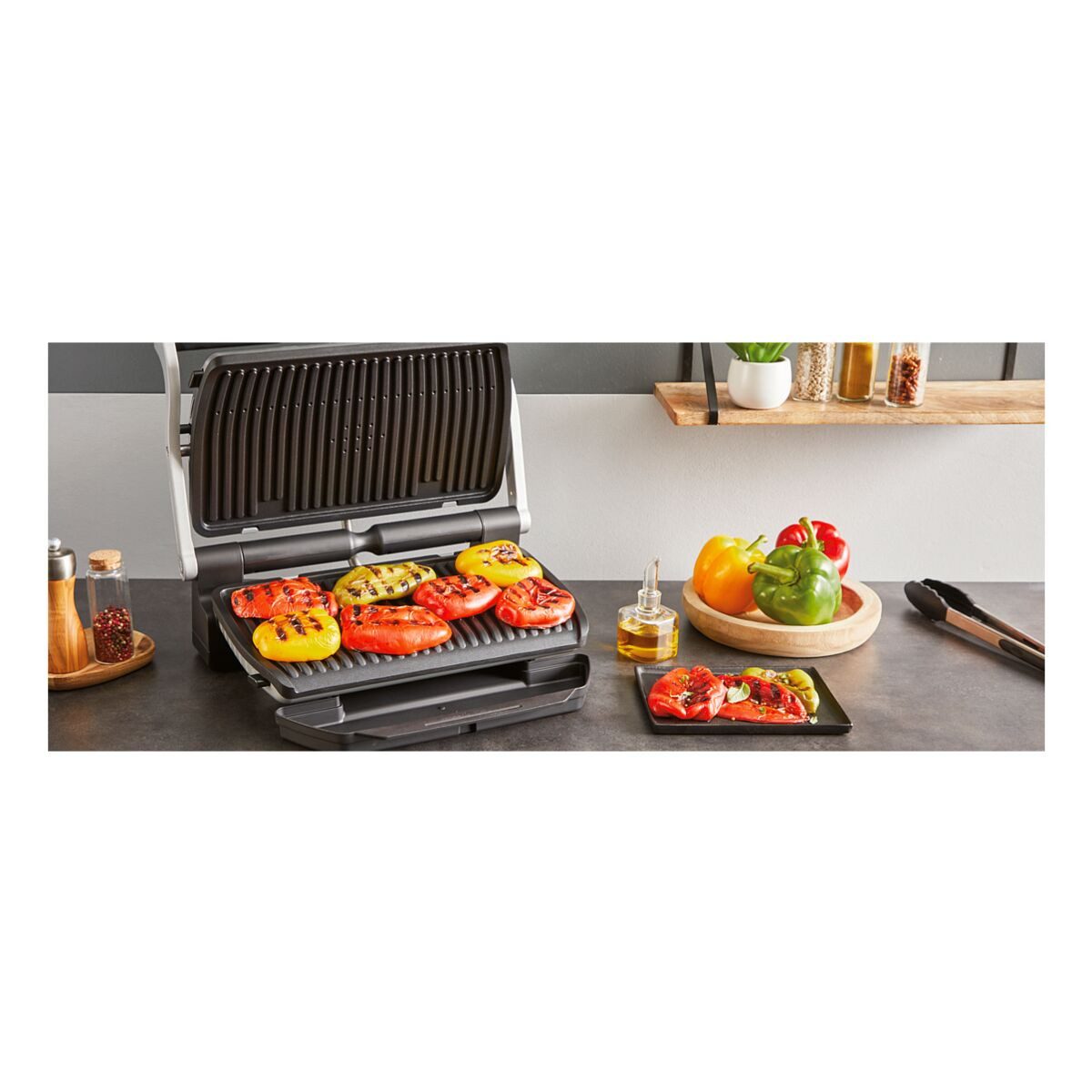 Tefal Kontaktgrill OptiGrill+ XL, 2000 W, inkl. Zange, 9 Programme, 2000 W