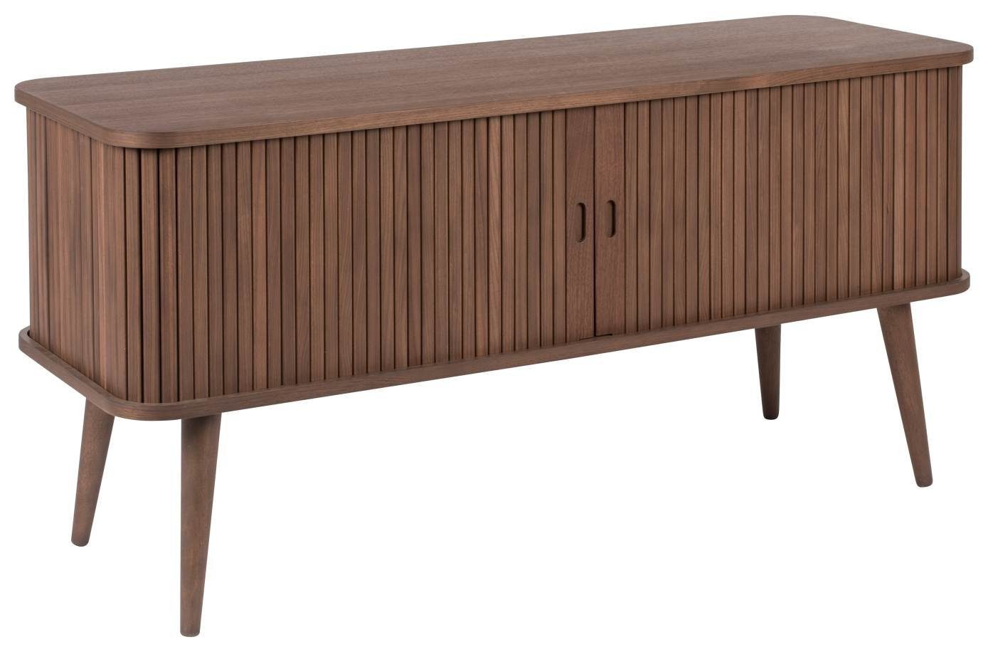 Zuiver Lowboard Sideboard BARBIER WALNUSS von ZUIVER mit Rollo Schiebetüren