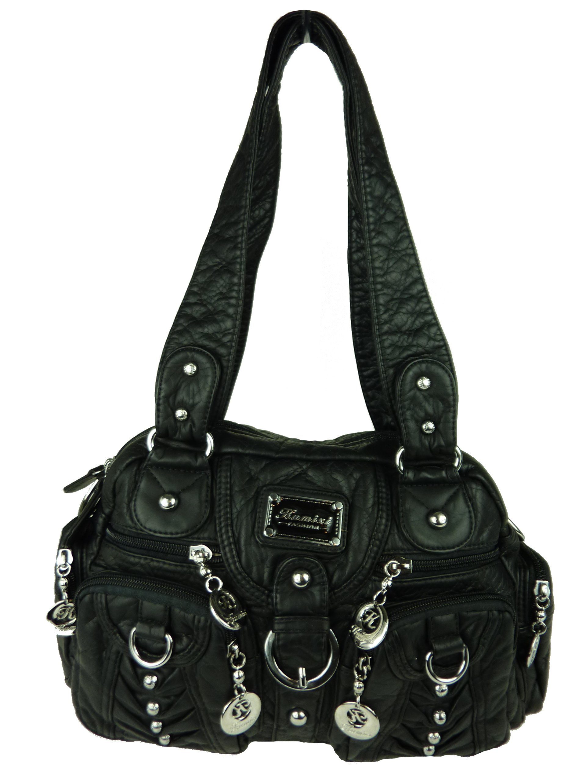 Schultertasche klassische Damen Handtasche (Schultertasche) mit Nieten AKW22032