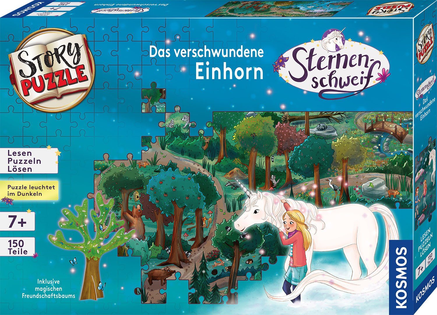 Germany 150 Kosmos Puzzle Made StoryPuzzle, Sternenschweif, verschwundene Das Einhorn, in Puzzleteile,