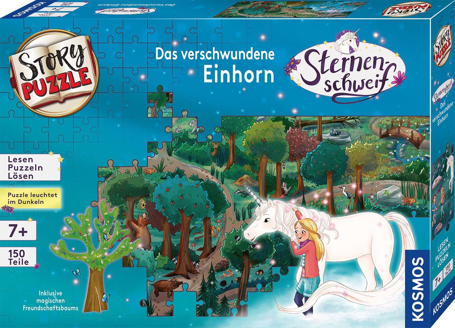 Germany Kosmos verschwundene Made StoryPuzzle, 150 Puzzle Das Einhorn, in Sternenschweif, Puzzleteile,