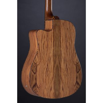 J & D Westerngitarre, D-150SCE NT Westerngitarre, Akustik-Gitarre mit Tonabnehmer, elektroakustische Gitarre, Dreadnought mit Cutaway und Natural Zederndecke, Westerngitarre, elektroakustische Gitarre, Dreadnought Cutaway