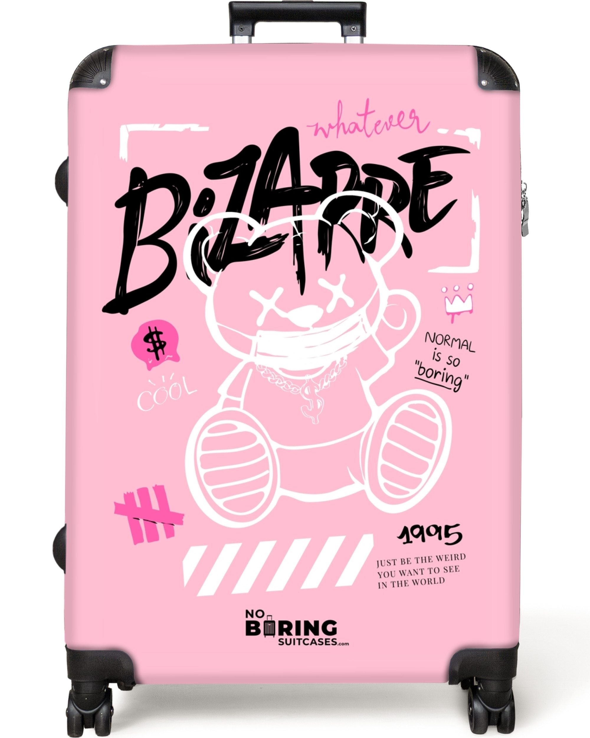 NoBoringSuitcases.com© Hartschalen-Trolley Silhouette eines Teddybären, umg günstig online kaufen