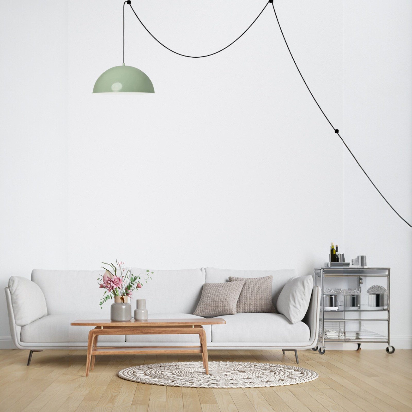 Bamyum Pendelleuchte Pendelleuchte Lipeo mit Stecker Metall, Modern Hängela günstig online kaufen