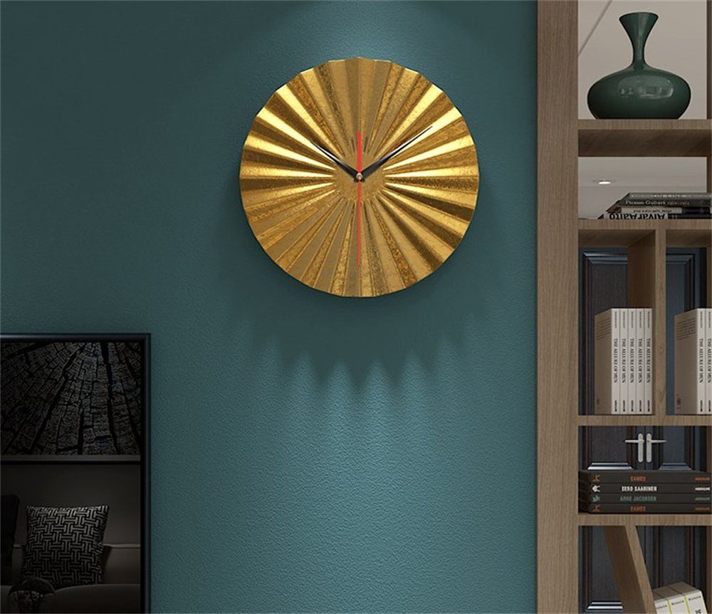 moderne Wanduhr aus (Für Dekorative Uhr Uhr) Wanduhr stille goldfarben im Wohnzimmer Wanduhr Wanduhr, die dekorative Wanddekoration Eisen,
