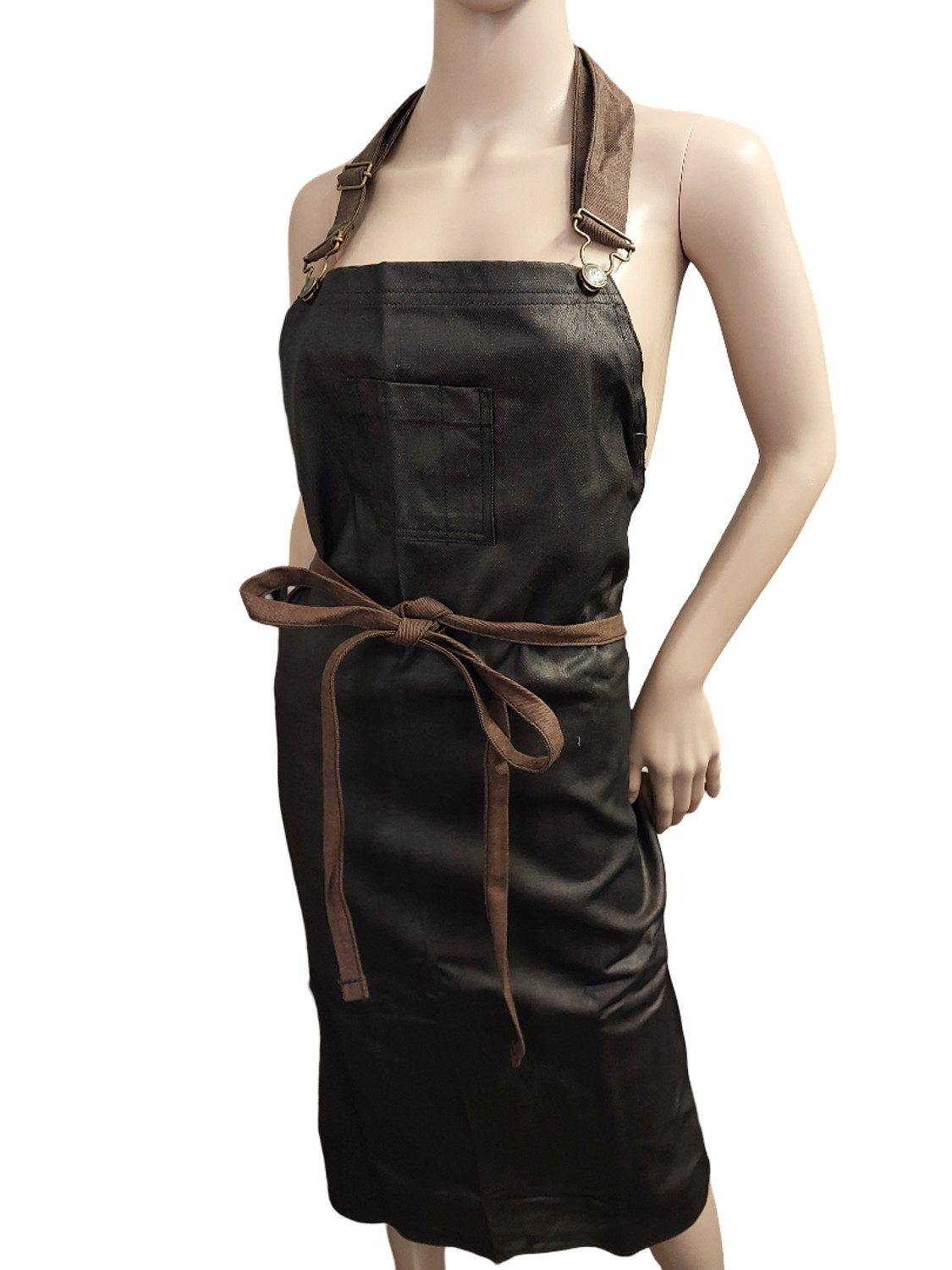 Chef Works Kochschürze Chef Works Wetlook Bistroschürze schwarz Einheitsgröße Latzschürze