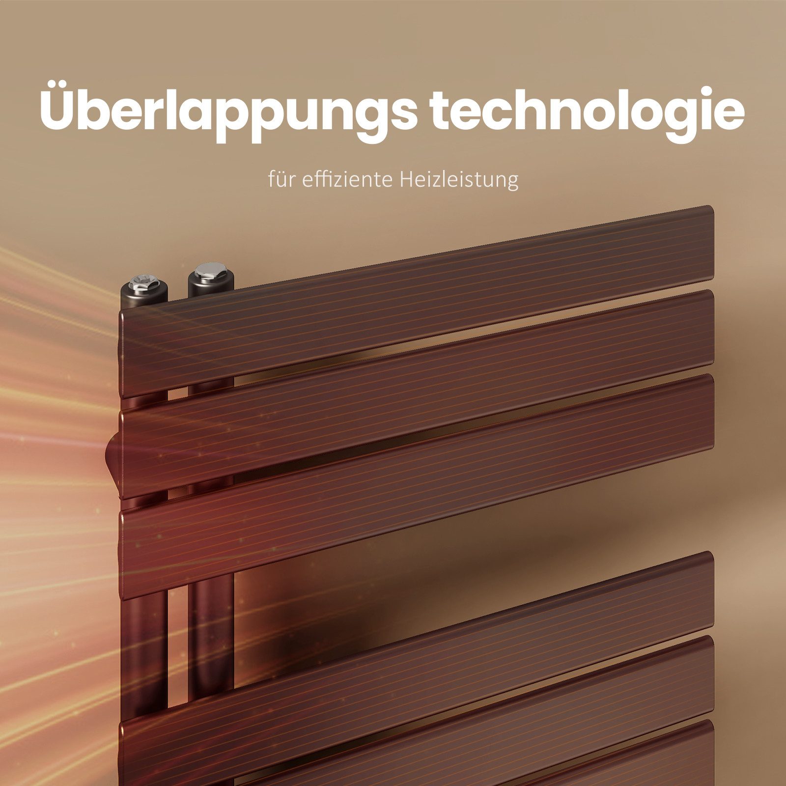 EMKE Paneelheizkörper Schwarz Flach Badheizkörper Design Handtuchtrockner, günstig online kaufen