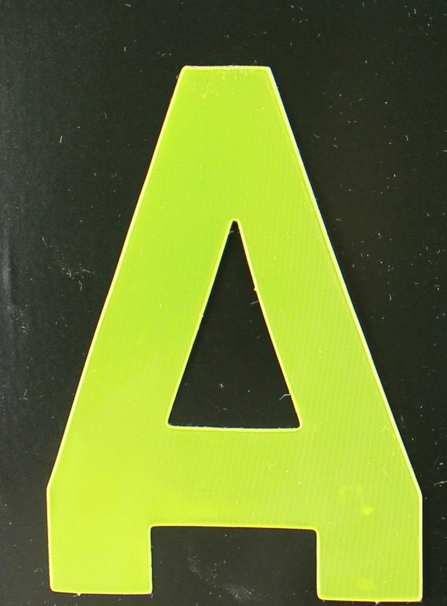 Aco Hausnummer Conacord Reflektierender Klebebuchstabe A gelb A