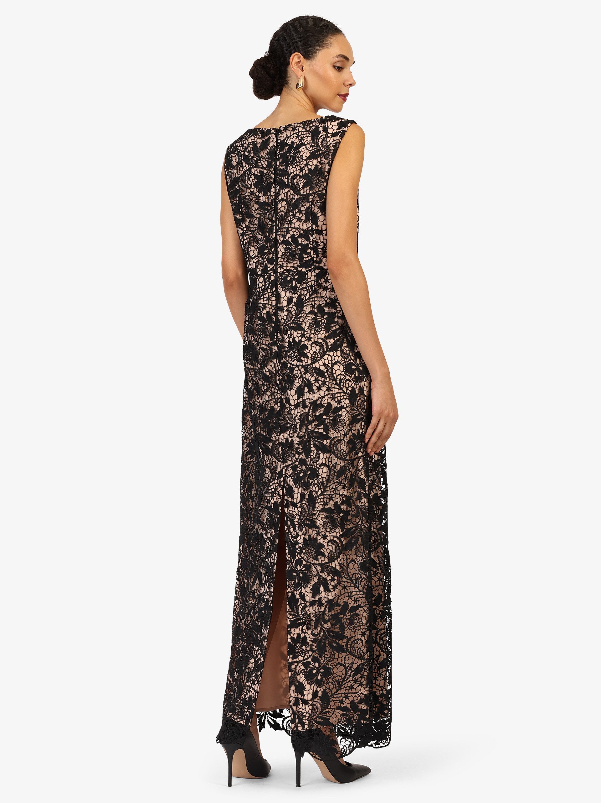 Kraimod Abendkleid mit floraler Spitze & Rundhalsausschnitt – Bild 3 von 5