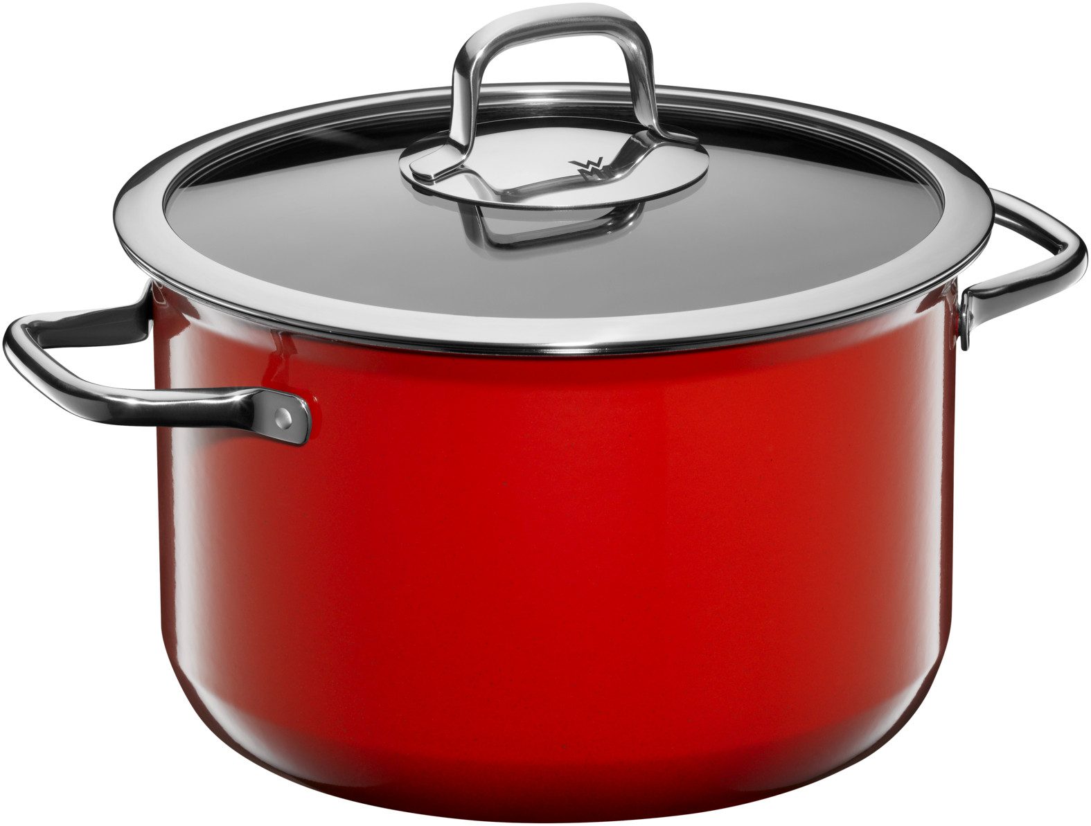 Fleischtopf Fusiontec Compact Kochtopf mit Glasdeckel, 24 cm, Red