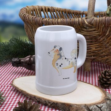 Mr. & Mrs. Panda Bierkrug Hund Australien Shepherd - Weiß - Geschenk, Bierkrug Steingut, Austra, Steinzeug, Kreative Sprüche