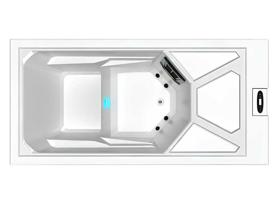 JVmoebel Whirlpool-Badewanne Whirlpool Erkältungsbad in Weiß mit Massagefunktion für den Garten, Made in Europe