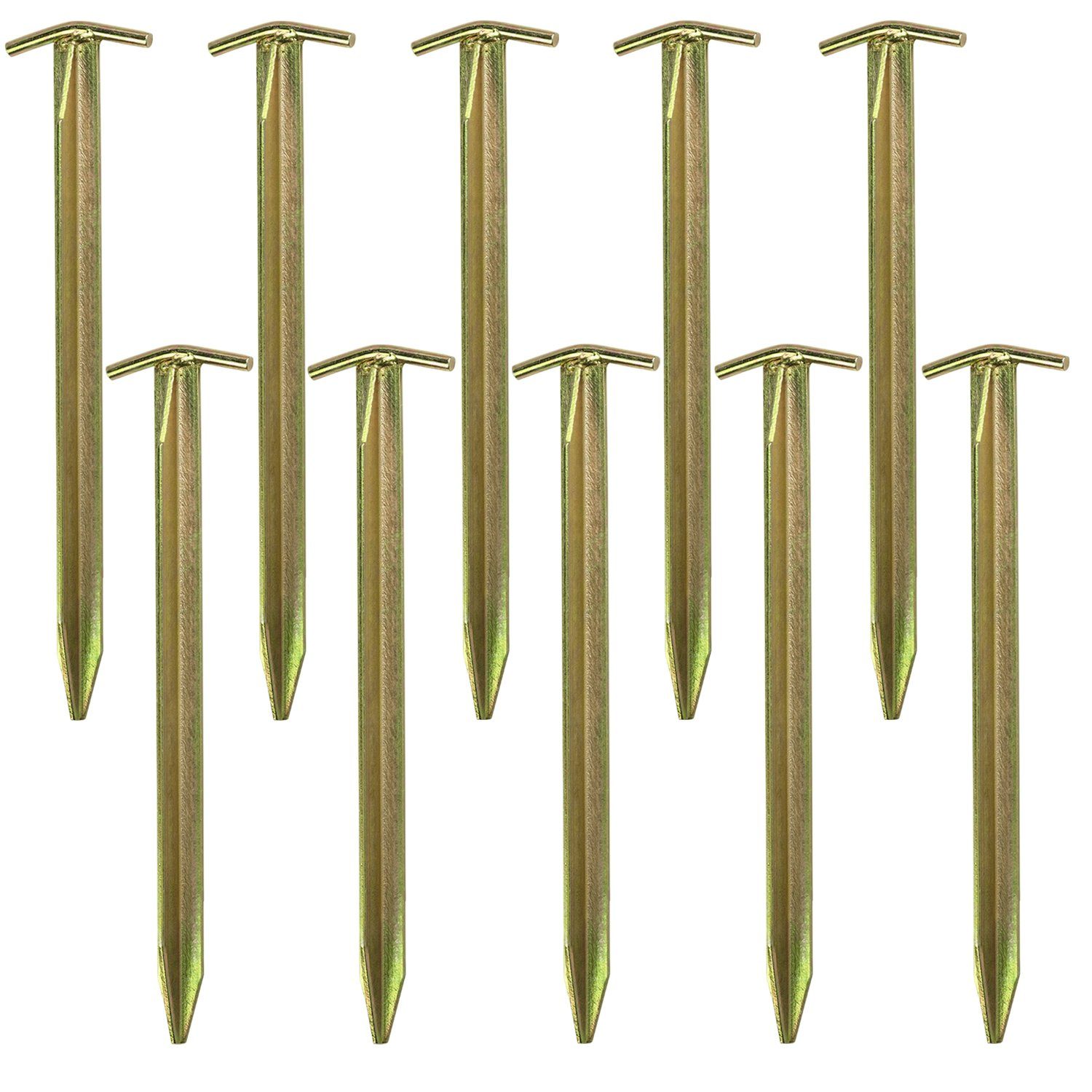 Zelthering 10x T-Profil Deluxe Stahl Hering 30 cm