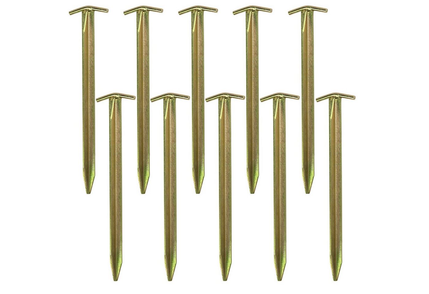 Moritz Zelthering 10x T-Profil Deluxe Stahl Hering 50 cm, (Set), Erdnagel Zelthering Erdanker Bodenanker Zeltbefestigung