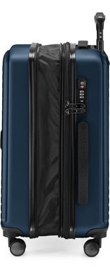 Hauptstadtkoffer Hartschalen-Trolley Mitte, dunkelblau, 55 cm, 4 Rollen, Hartschalen-Koffer Handgepäck-Koffer TSA Schloss Volumenerweiterung