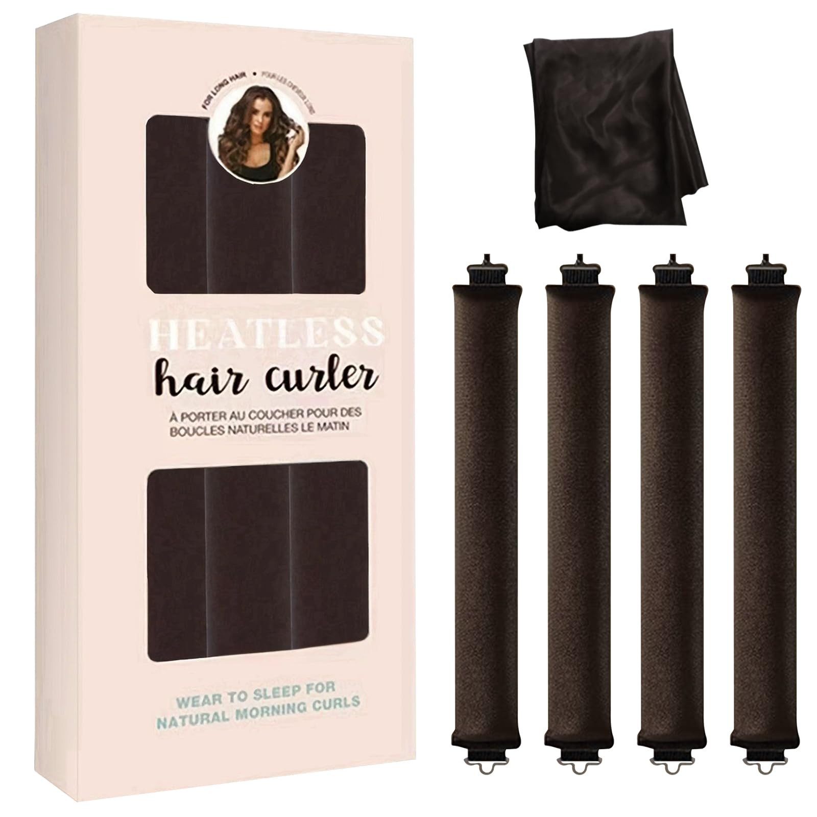 Bundviel Lockenwickler Heatless Curls Band 5 Stück Hitzefreie Lockenwickler für DIY‑Locken, 5 tlg., über‑Nacht‑Lockenwickler geeignet für die meisten Haartypen