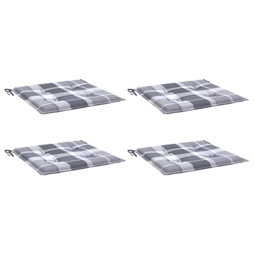 vidaXL Sitzauflage Gartenstuhl-Kissen 4 Stk. Grau günstig online kaufen