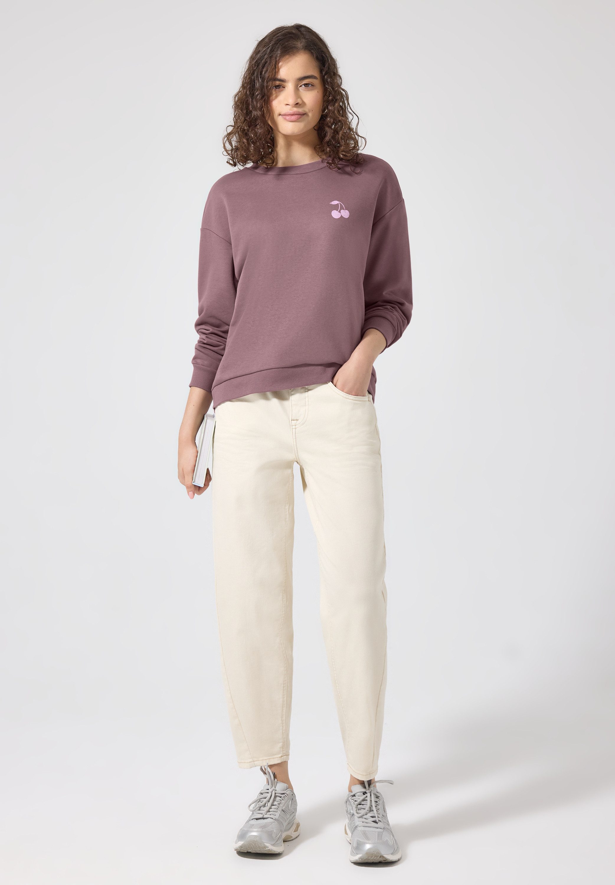 STREET ONE STUDIO Sweatshirt mit Wording und Print